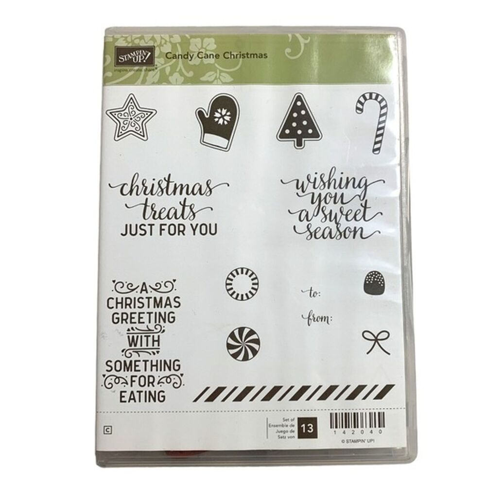 Stampin' Up! stampin up candy cane christmas Photopolymer Stamp tree mitten star